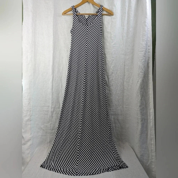 Merona striped navy and white maxi sun dress, women's size extra small  A11 - Picture 1 of 5